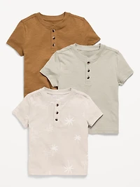 Short-Sleeve Henley T-Shirt 3-Pack for Toddler Boys