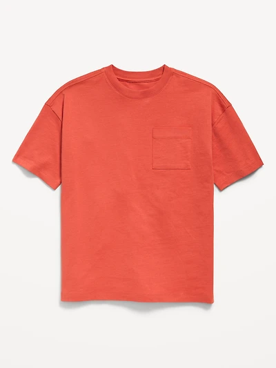 Oversized Logo-Graphic Pocket T-Shirt for Boys