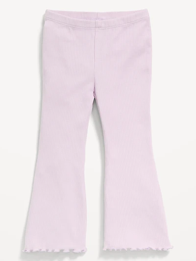 Ribbed Flared Leggings for Toddler Girls