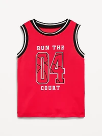 Mesh Graphic Basketball Tank Top for Toddler Boys