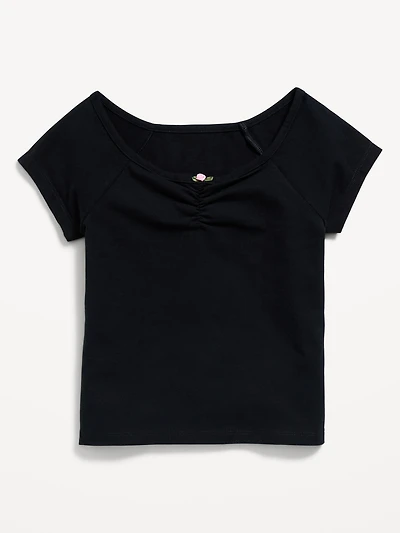 Fitted Off-Shoulder Top for Girls