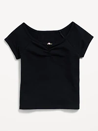 Fitted Off-Shoulder Top for Girls