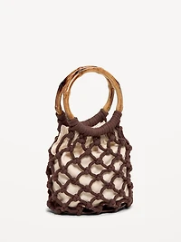 Macrame Ring Handle Bag