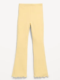High-Waisted Ribbed Flared Leggings for Girls