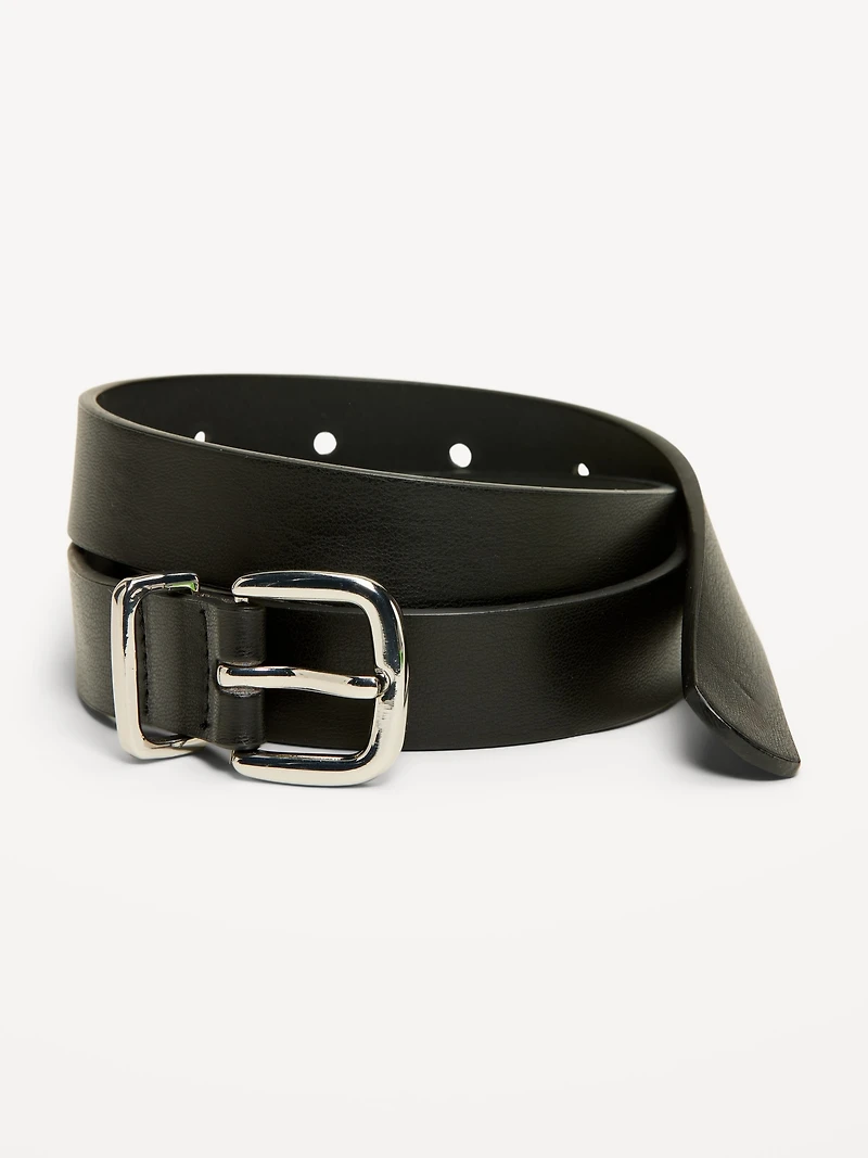 Classic Faux-Leather Belt