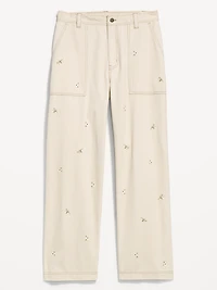 High-Waisted Straight Ankle Pants