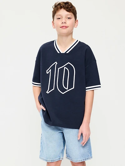 Short-Sleeve Soccer Jersey Sweater for Boys