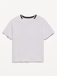 Short-Sleeve Textured Mesh Performance T-Shirt for Boys