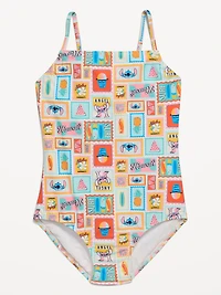 Disney© Stitch Back Cutout One-Piece Swimsuit for Girls