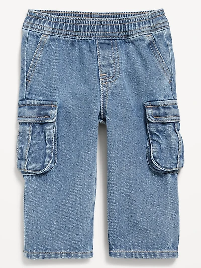 Baggy Barrel-Leg Cargo Jeans for Baby