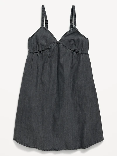 Sleeveless Swing Jean Dress for Girls