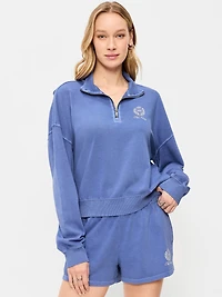 SoComfy Oversized Logo Half-Zip Sweatshirt