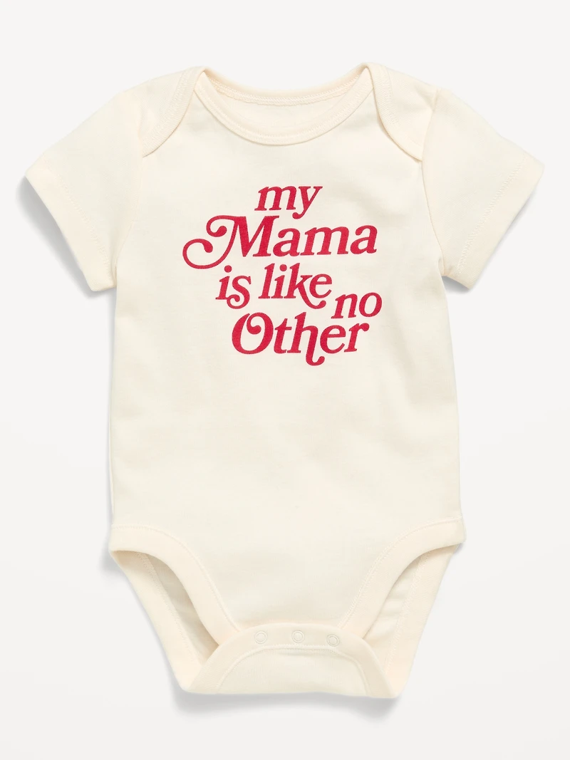 Short-Sleeve Unisex Graphic Bodysuit for Baby
