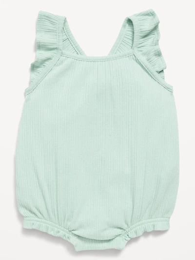 Sleeveless Ruffle-Trim Romper for Baby