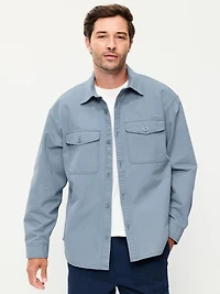 Oversized Canvas Workwear Shirt