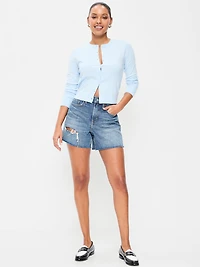 High-Waisted Baggy Shorts -- 5-inch inseam