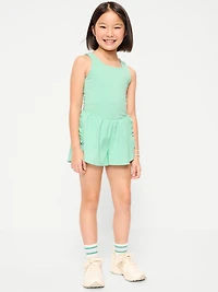 PowerChill Sleeveless Ruffle-Trim Romper for Girls
