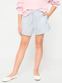 Printed Linen-Blend Shorts for Girls