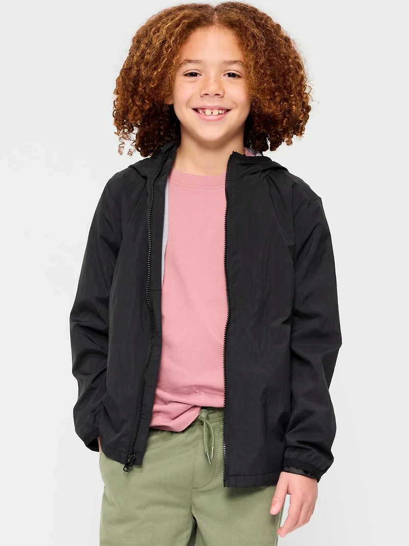 Water-Resistant Zip-Front Jacket for Boys