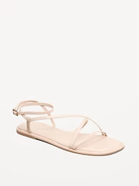 Strappy Faux-Leather Sandals