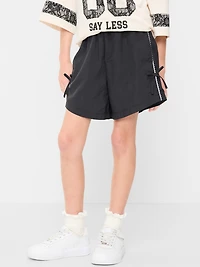 High-Waisted Parachute Bow Shorts for Girls