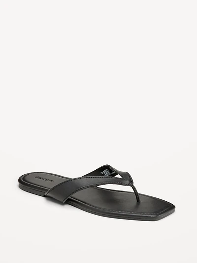 Faux-Leather Flip Flop for Women