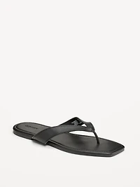 Faux-Leather Flip Flop for Women