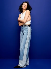 High-Waisted Baggy Wide-Leg Jeans