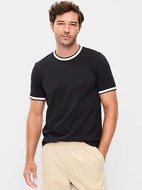 Crew-Neck Pique T-Shirt