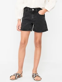 High-Waisted Jean Midi Shorts for Girls