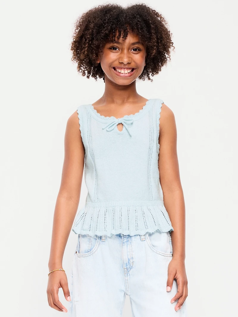 Sweater-Knit Tank Top for Girls