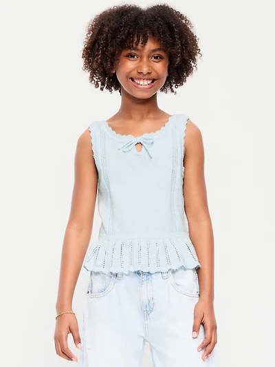 Sweater-Knit Tank Top for Girls