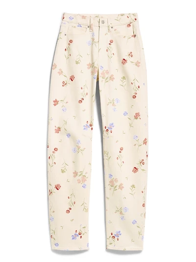 High-Waisted Barrel Jeans