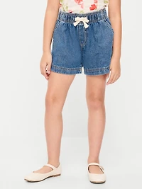 High-Waisted Pull-On Jean Shorts for Girls