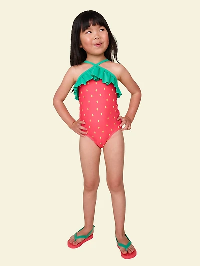 Ruffled One-Piece Swimsuit for Toddler Girls