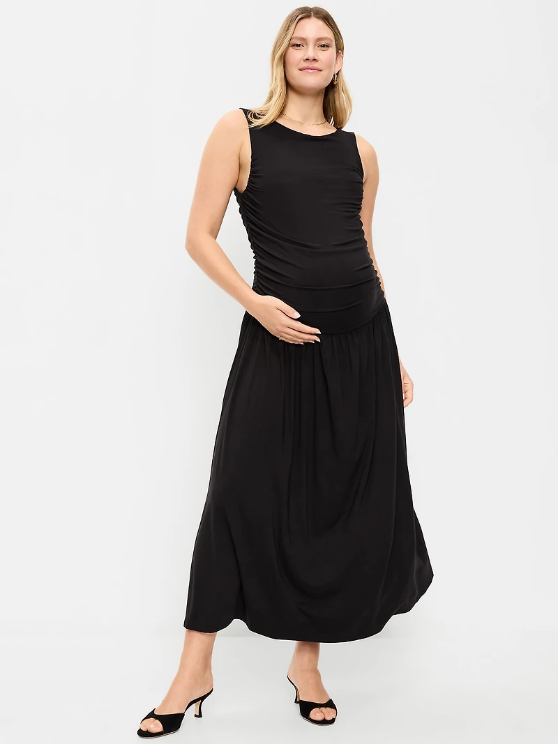 Robe ajustée et évasée à taille basse de maternit