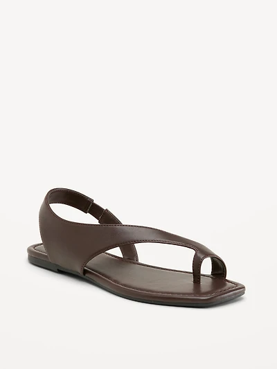 Asymmetrical Toe-Strap Sandals for Women
