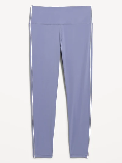 High-Waisted StudioSmooth 7/8 Side-Striped Leggings