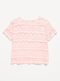 Short-Sleeve Lace Top for Girls