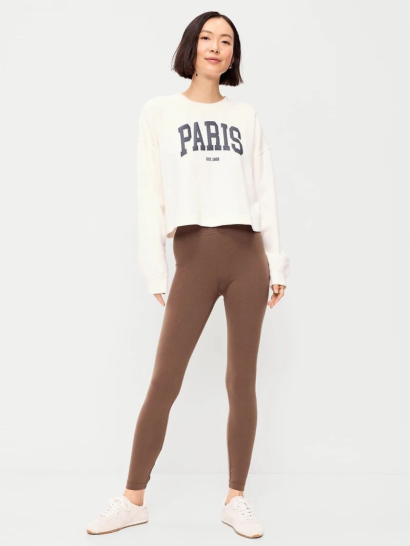 High-Waisted Jersey Fashion Layering Leggings