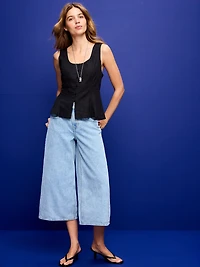 Mid-Rise Baggy Culottes