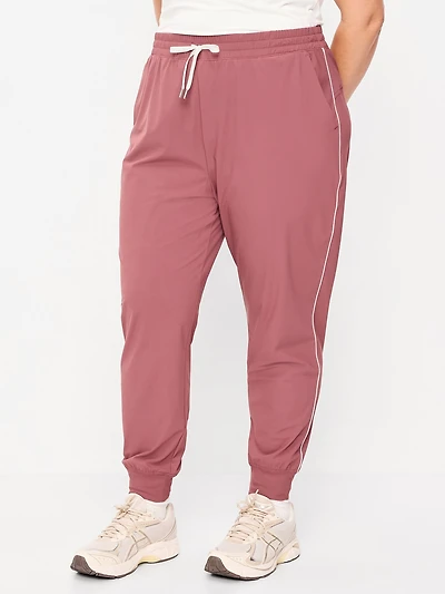 High-Waisted Side-Striped SleekTech Jogger