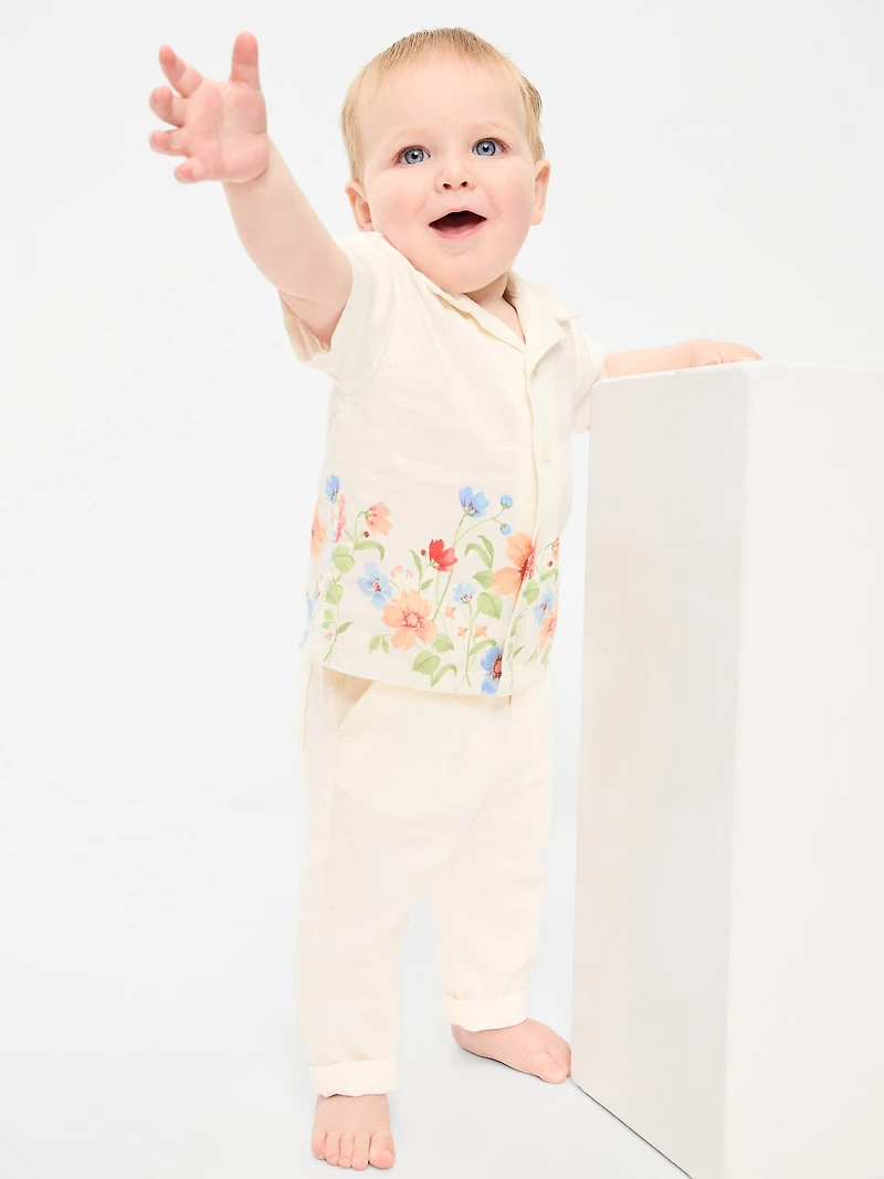 Linen-Blend Pants for Baby