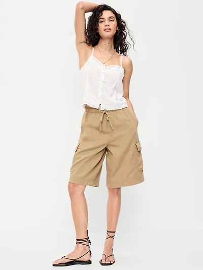 Mid-Rise Bermuda Cargo Shorts