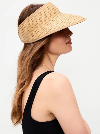 Straw Visor for Women