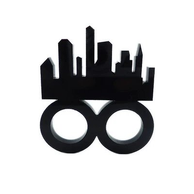 Skyline Laser Cut Two-Finger Ring