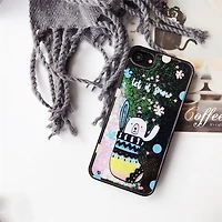 Glitter Waterfall Phone Case - Black Sock Bear