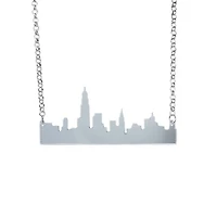 Skyline Laser-Cut Mirror Necklace