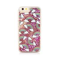 Glitter Waterfall Phone Case - Rainbow Pink