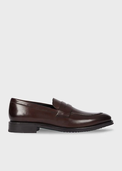 Paul Smith Textured Leather Loafers Paul Smith Montalcini Grained Leather Loafers Brown Paul Smith main image 2